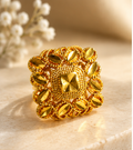 Gold Bloom Statement Ring