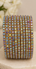 Gold Aurora Crystal Bangles Set