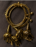 Gold Filigree Bangles with Jhumka Tassel