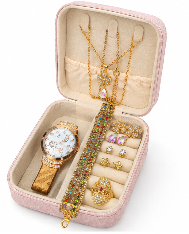 Jewellery Box Deal – Watch, Necklaces, Bracelet, Earrings & Ring Set