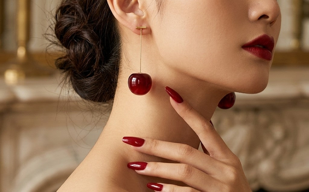 Antic Cherry Drop Earring