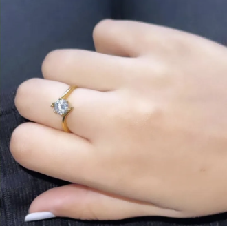 Crystal Oval Diamond Ring