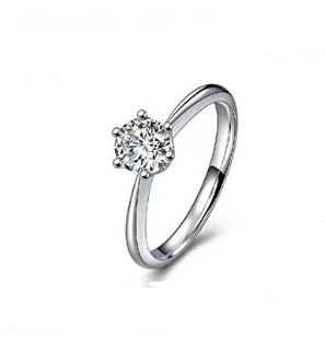 Single Stone Six Claws Ring