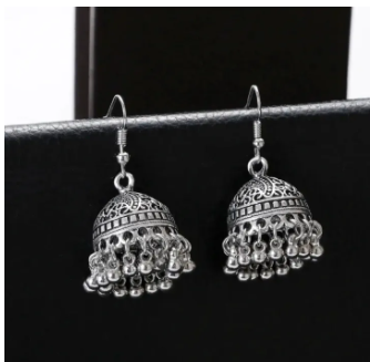 Gold-Plated Jhumka Earrings